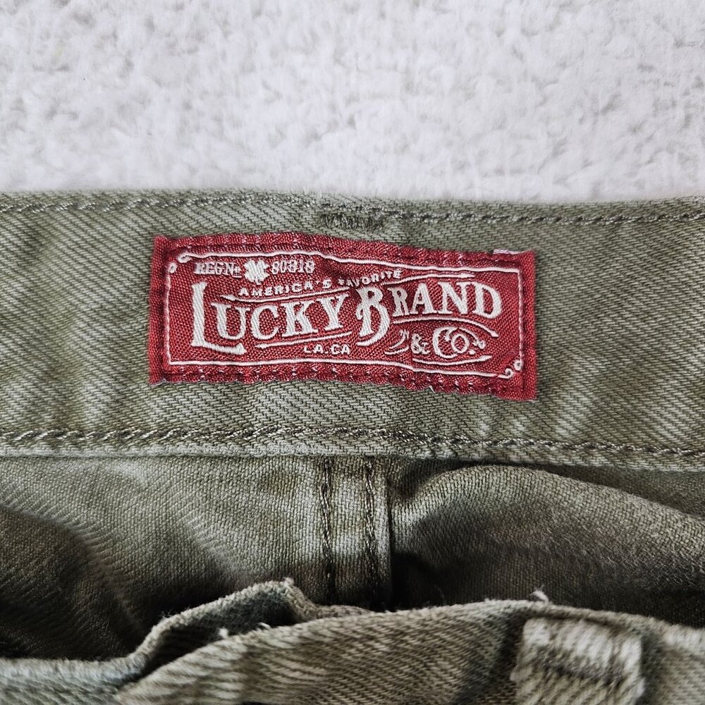 Lucky Brand Jeans Men 29x32 Elko Grape Leaf Green Denim 221 Straight Retro‎ - Picture 3 of 16